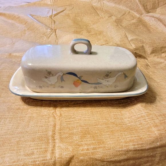 Dining Vtg International China Stoneware Marmalade Goose Pattern